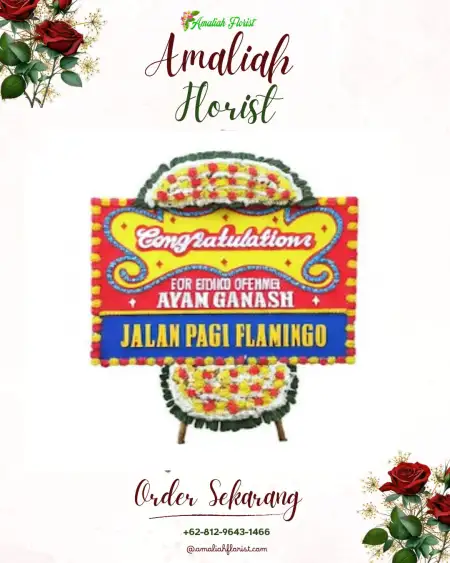Sewa Papan Bunga Telang Baru